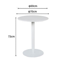 Fodalob Round Bar Table, Indoor Outdoor Restaurant Pub End Side Table, Metal Cocktail Bistro Table, Coffee Table for Living Room, Balcony, Patio, More Color (Color : Black, Size : Dia 70cm(27.5"))