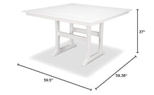 Trex Outdoor Furniture™ Farmhouse Trestle 59" Counter Table in Classic White