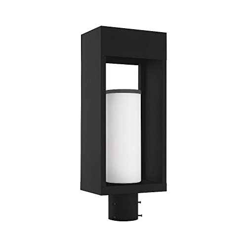 Livex 20985-04 Bleecker 20" One Light Outdoor Post Top Lantern Black
