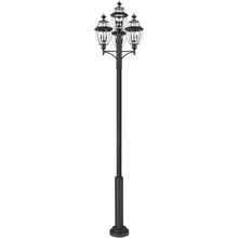 Z-Lite 580PHB-4-5010P-BK Westover 3 Light Outdoor Post Mount Fixture, Black