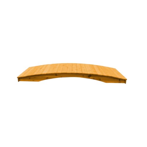 Keystone Amish Co. Cedar Plank Garden Bridge, 4' x 8', Natural Stain