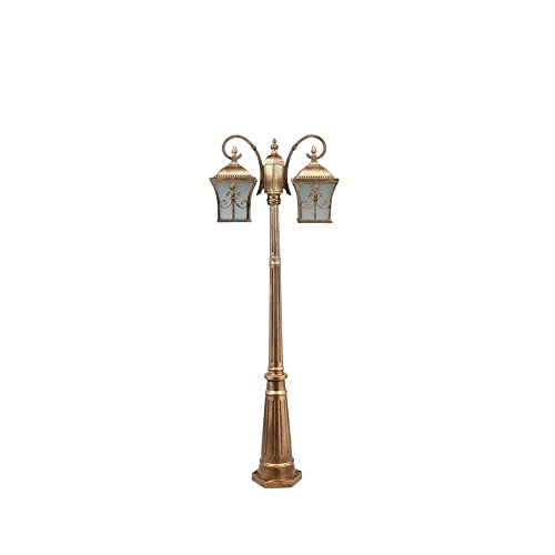 Lights Outdoor Outdoor Lighting Fitting European Victoria Glass Lantern Path Street Light IP55 Waterproof Outdoor Landscape Pole Lamp High Antique Patio Community Swimming Pool Column Lamp Post Light