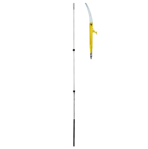 Jameson 16 ft Telescoping Pole Saw Kit, Aluminum Extension Pole 85192 in, Tri-Oval Lightweight Design, Double Lock, Includes 13 in Tri-Cut Folding Saw Blade
