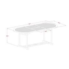 East West Furniture BBSTXNA Patio Dining Table Outdoor Oval Acacia Wood Table, 36x78 Inch, Natural Oil