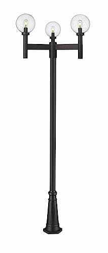 Z-Lite Laurent Outdoor Post Light 3-Light 180W Black