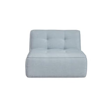 Moe's Home Collection Sunseeker Outdoor Slipper Chair, Low Lounge Profile, Polyester Upholstery, Quick-Dry Foam, Aluminum Frame, Light Blue