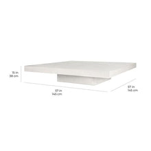 Seasonal Living Perpetual Lima Concrete Coffee Table in Ebony White
