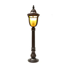 ZEELYDE Post Lights Outdoor,Simple Outdoor Lamp Waterproof Connected Garden Lamp Home District Decorative Landscape Lamp Die-cast Aluminum Glass Lampshade Floor Lamp Night Lighting