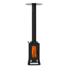 70,000 BTU Wood Pellet Outdoor Patio Heater with Glass Viewing Window