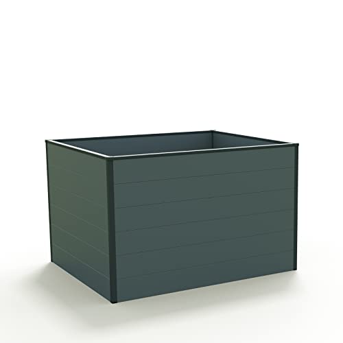 GFP Christina 2.5 ft Tall Raised Garden Bed, 3.9x3.9 ft, Anodized Aluminum