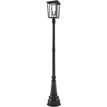 Z-Lite 571PHBR-564P-BK 2 Light Outdoor Post Mounted Fixture, Black