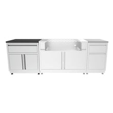 GRILLA Outdoor Kitchen Cabinet 31.5" with 2 Built-in Drawers, Stainless Steel, Modular, For Outdoor Grilling, Outdoor Kitchen, and Storage
