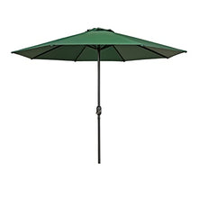 LumaGrove 270cm/9ft Octagonal Iron Patio Table Umbrella, Outdoor Market Umbrella with Crank, 8 Ribs, Sun Shade Parasol(Dark green)