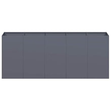 Heofavd 78.7 Inch Large Metal Planter Box, Rectangular Anthracite Raised Garden Bed for Outdoor Terrace, Cold-Rolled Steel Tall Planter with Drainage for Flowers and Herbs, Dark Grey
