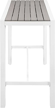 Meridian Furniture 380-T Nizuc Collection Modern | Contemporary Outdoor Patio Bar Table with Durable Aluminum Frame
