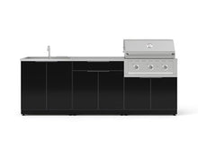 NewAge Products Classic Series 5PC Aluminum Black Modular Outdoor Kitchen Set with 33" Performance Grill NG - 24"D x 97"W x 48.5"H