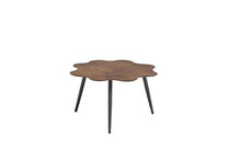 Whiteline Modern Outdoor Living ST1730L Flora Large or Small Side Table, Flower Shape Top, Brown