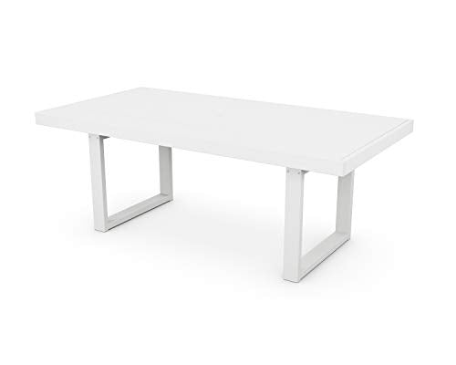 POLYWOOD® Edge Dining Table, White