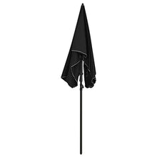 SDVantage Black Garden Parasol-Outdoor Patio Umbrella Uv Protective Cover with Steel Pole Tilting Function Crank System Included - Ideal for Gardens, Decks, and Patios, 200X130 Cm