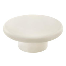 Modway Argos Round Concrete Coffee Table in White - Cement Low Coffee Table for Sitting on The Floor - Weather Resistant Stone Patio Coffee Table - Indoor Outdoor 34 Inch Center Table