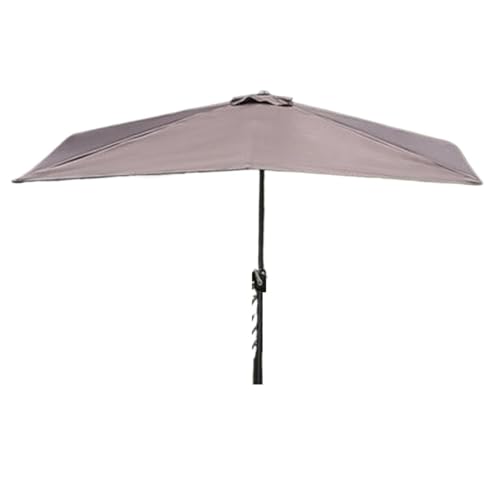EUQKKWLOY Outdoor Market Umbrella, Rectangular Garden Parasol, Beach Shade Canopy, Wall-Mounted Patio Umbrella, Beige 250x130cm, UV Protection, Easy Setup, Perfect for Terrace and Garden