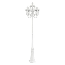 Livex Traditional Four Light Outdoor Post Mount Oxford Collection White