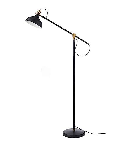 BIOMICE Dimmable Floor Lamp Adjustable Long Arm Floor Lamp Nordic Creative Iron Floor Light Floor Lamps Standing Lamp for Living Room Bedroom Floor Light (Color : Black)