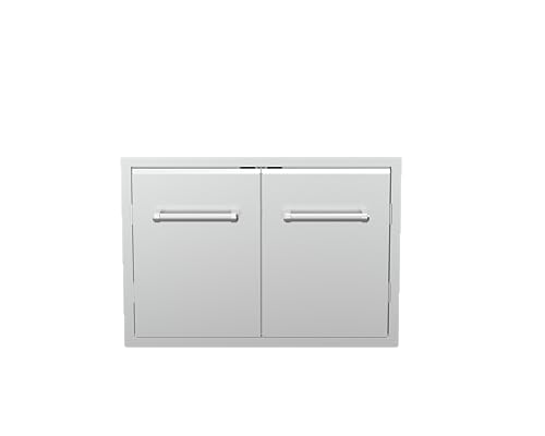 SPIRE 33" Built-in Double Access Door, Stainless Steel, Heavy-Duty Handles, Universal Mount, Perfect for Outdoor Kitchens & Islands, BBQ, Outdoor Grilling, Backyards, 780-0018B