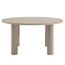Outdoor Escape Gray Outdoor Patio 60-Inch Round Aluminum Dining Table with Durable Weather-Resistant Frame and Stylish Contemporary Design