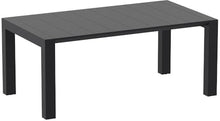 Compamia Vegas 86" Extendable Patio Dining Table in Black, Commercial Grade