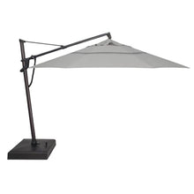 Treasure Garden AKZ PLUS Cantilever Umbrella 13' Octagonal Sunbrella Cast Silver Canopy and Black Frame with Rolling Base