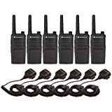 Motorola 6 Pack RMU2040 Radios with Speaker Mics Black