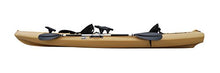 BKC TK181 12.5' Tandem Sit On Top Kayak W/ 2 Soft Padded Seats, Paddles, 7 Rod Holders - Desert