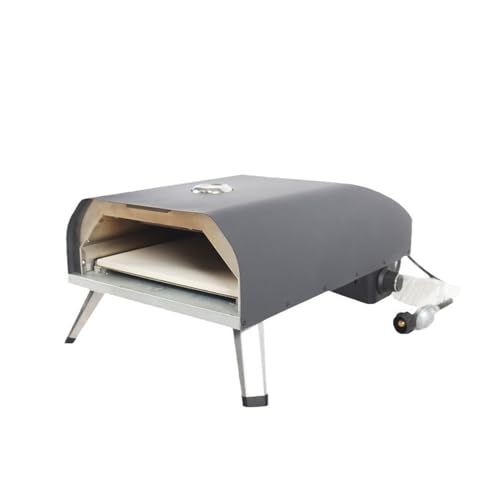 Yioryo Gas Outdoor Pizza Oven, 12" Stainless Steel Gas Pizza Oven for Outside, Gas Burner, Portable Gas Pizza Oven with Foldable Legs