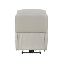Lea Power Recliner Chair w USB, Foam Fill Light Gray Top Grain Leather