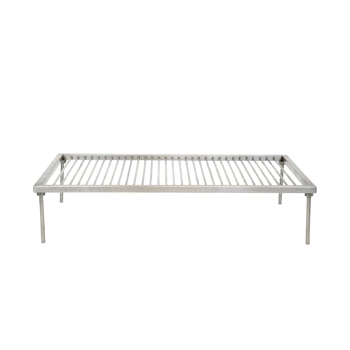 CHARQUERY GRILLS Argentina Stainless steel & Iron grill asado parrilla BBQ 80x50cm / 31.5x19.6in (Medium)