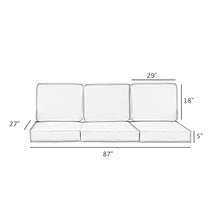 Sorra Home Sunbrella Outdoor Deep Seating Sofa Set Cushion, Black 24 Pound