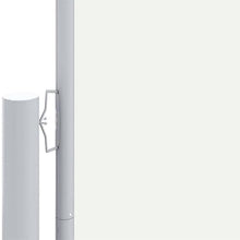 KGPWRCVD Retractable Side Awning Cream 78.7"x393.7" Large Screen Privacy Shade for Garden Patio Balcony, Adjustable Width with Automatic Roll-Back, UV-Proof Tear-Proof Water-Proof