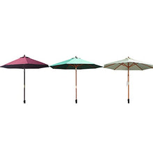 Outdoor Umbrellas 2.7 Meters Center Column Solid Wood Umbrellas Courtyard Garden Umbrellas Hotel Dining Umbrellas (Color : Pink)