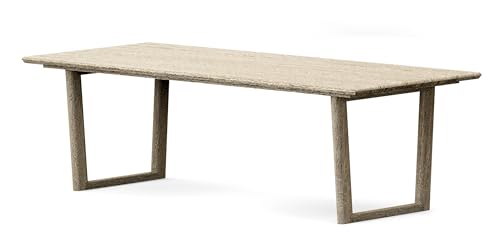 Grade-A Teak Wood Dining 98" Sema Rectangle Weathered Teak Table #2533