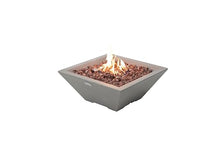 AMS 27" Square Concrete Natural Gas Fire Pit Table (Light Gray, Table only)