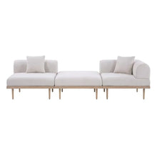 Outdoor Escape Brown Fabric 3-Piece Outdoor Modular Sofa Set with Cushions, Contemporary Style, Comfortable Seating, Arm Height 28.5 Inches