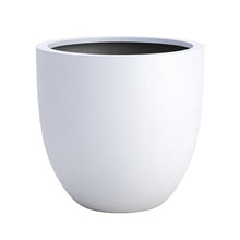 DTY Mount Yale 19.7" D x 18.9" H (Pot Opening 15.4") Fiberstone Planter with Drainage Hole, Weather Resistant for Indoor and Outdoor, 2 Extra Coco Mats - White, Large