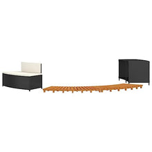 vidaXL Hot Tub Surround Black PE Rattan Large Black Hot Tub Surround