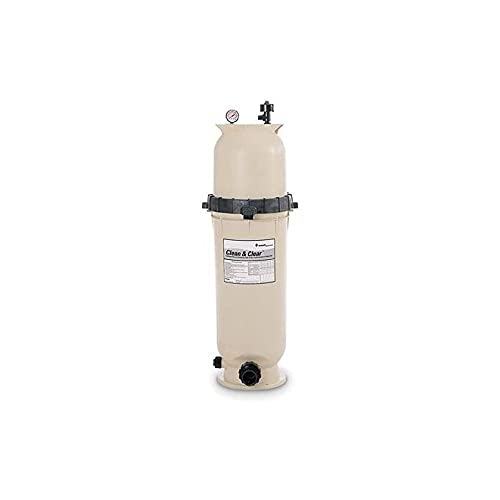 Pentair Clean & Clear Fiberglass Reinforced Polypropylene Tank Cartridge Pool Filter 100 Sq Ft, 100 GPM Almond
