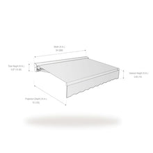Awntech 24' Destin Right Motor (24' x 10') Retractable Patio Awning, Black