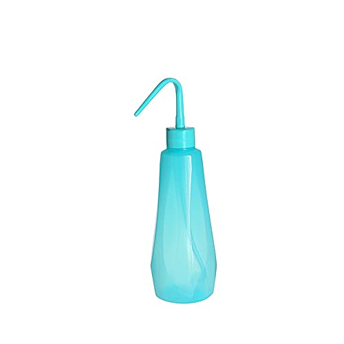 480ml Drip Water Bottle, Flower Waterer Gardening Tools, Squeeze Watering Can,Elbow Drip Water Bottle (Blue)