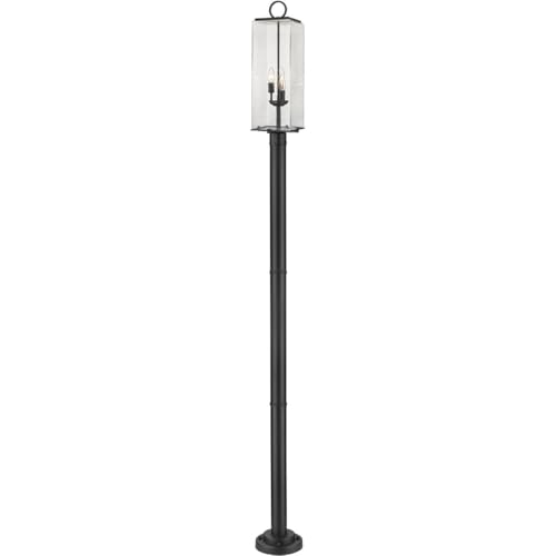 Z-Lite 592PHBR-567P-BK Sana Outdoor Post, 3-Light 180 Total Watts, Black