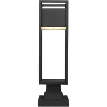 Z-Lite 1 Light Outdoor Pier Mounted Fixture 585PHMS-SQPM-BK-LED, Black