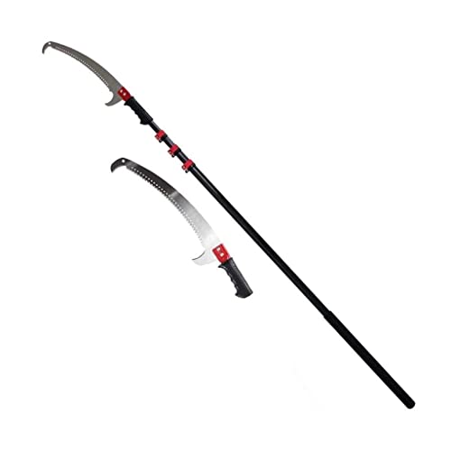 Telescopic Pruning Saw，Professional Extendable Telescoping Landscaping Pole Pruning Saw Used for Trimming Branches and Leaves High-altitude Fruit Tree Saw Tree Pruner Pole (Size : 5.4M)